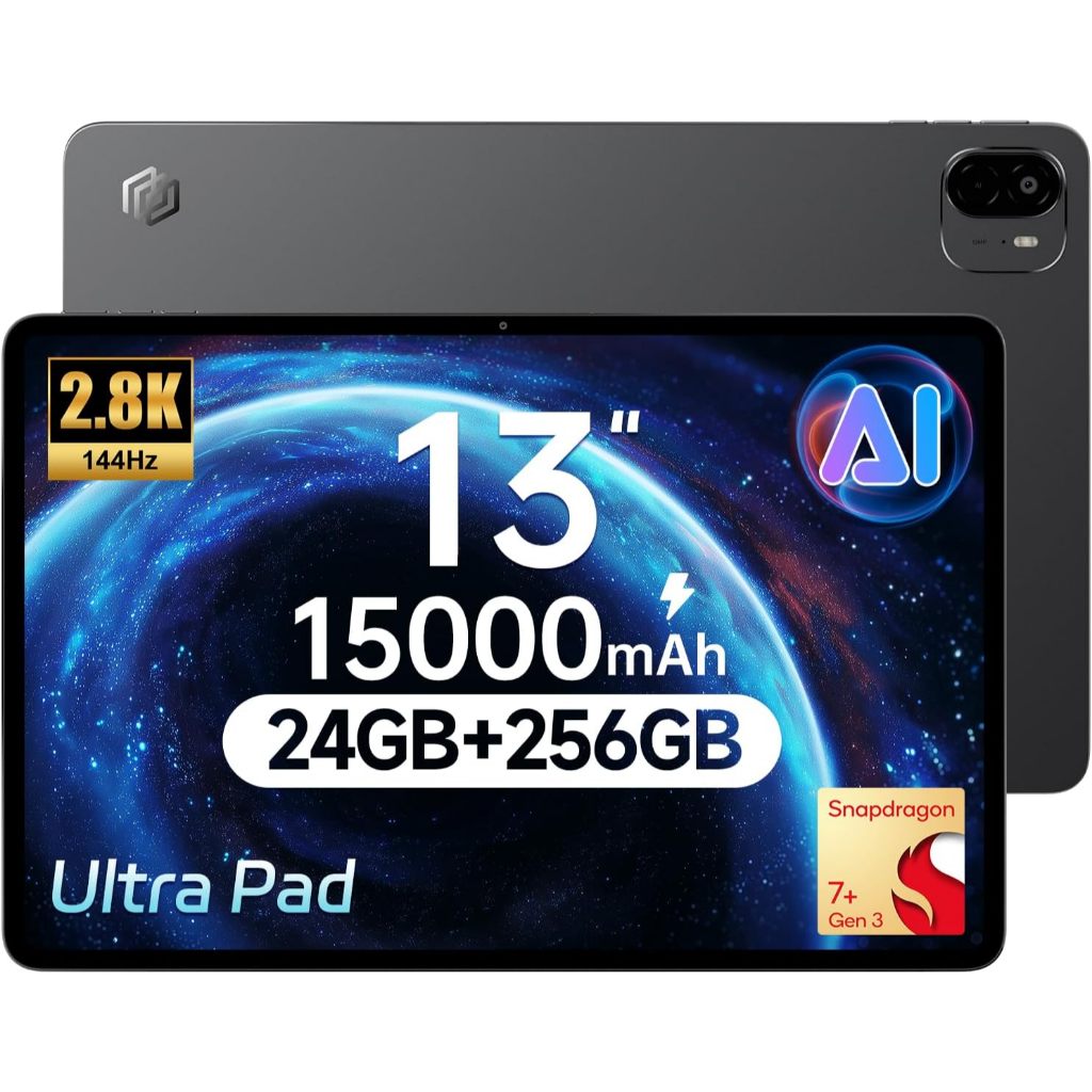 ALLDOCUBE Ultra Pad Tablet AI da 13 polici Android 15, จอแสดงผล 2880x1840 144Hz, แท็บเล็ตต่อการเล่นเ