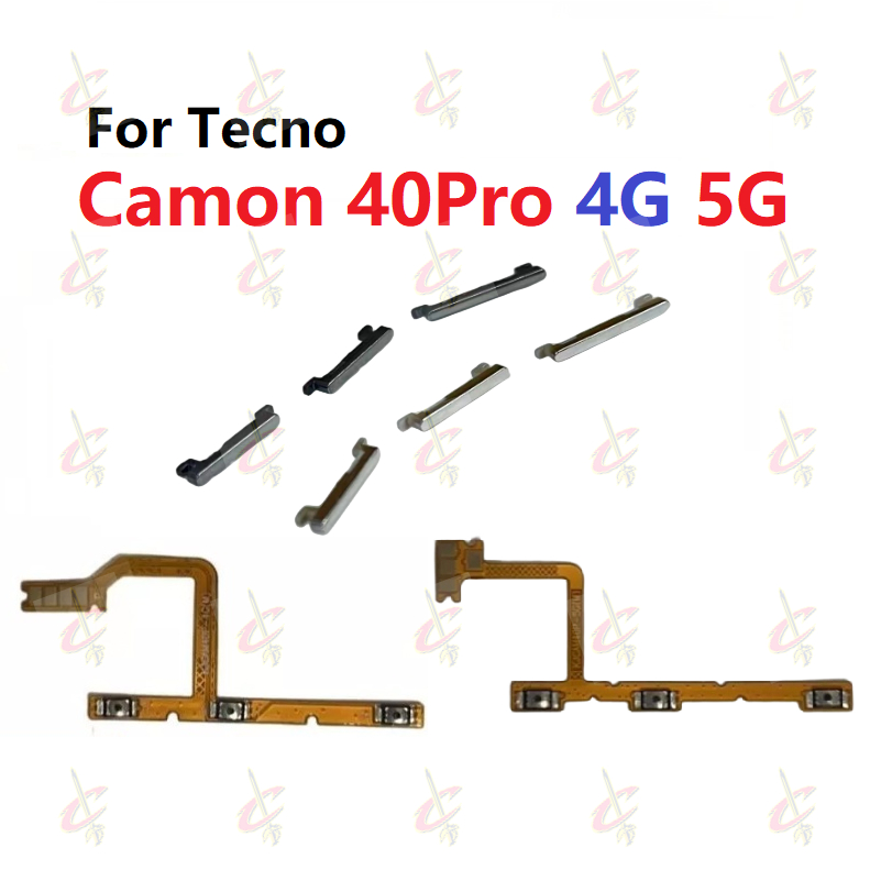 แพรปุ่มสวิตปิดเปิด ปุ่มกดเปิดปิด ปุ่มเพิ่มเสียงนอก แพรเพิ่มเสียง สําหรับ Tecno Camon 40 Pro 4G 5G CM6 CM7