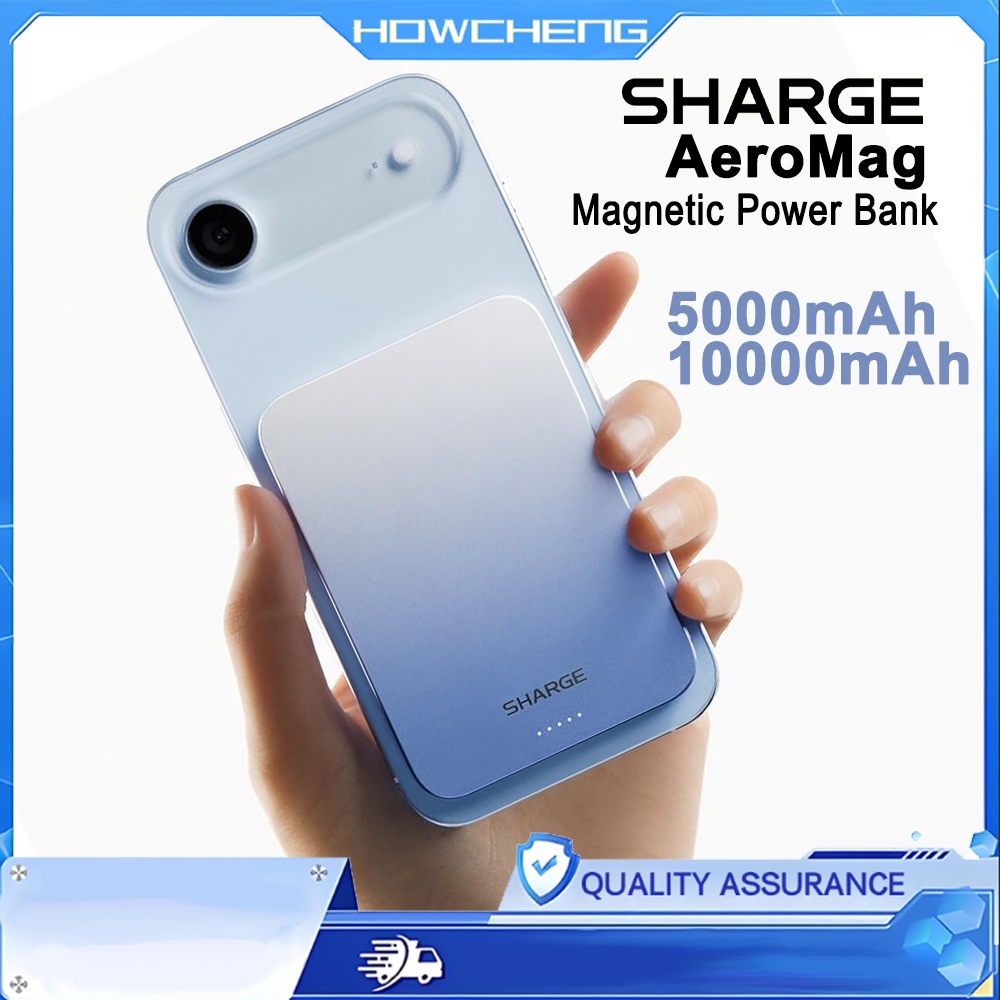 Sharge AeroMag M-safe Portable Charger Magnetic PowerBank15W Qi2 Fast Charging Battery Pack Designed