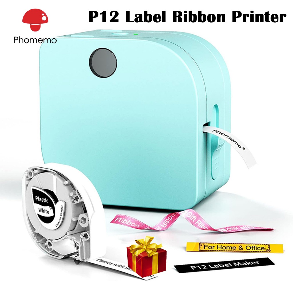 Phomemo P12 เครื่องพิมพ์ฉลาก มือถือ สติ๊กเกอร์สวิตช์แบบพกพา เครื่องพิมพ์สติกเกอร์ชื่อ สําหรับโฮมออฟฟ