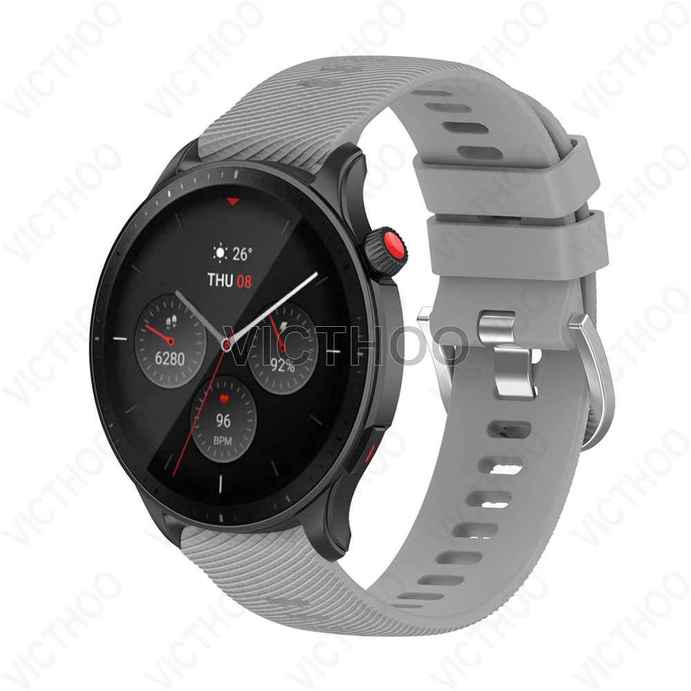 สายรัดระบายอากาศอุปกรณ์เสริมซิลิโคนสําหรับ Huami Amazfit GTR 4 3 Pro 2 / Balance 2 / Cheetah Pro / GTR Mini / Active 2 - รูปที่ 2