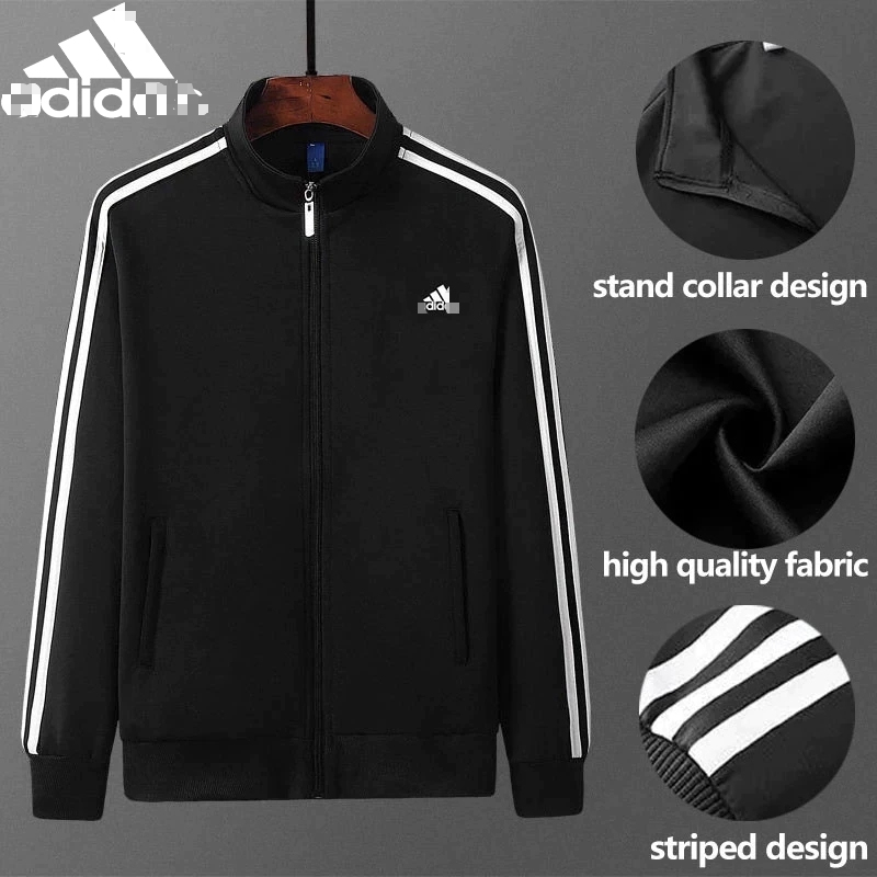 เสื้อแจ็คเก็ตแขนยาวผู้ชาย กันแดดและกันลม ดีไซน์ลายทาง พร้อมส่ง