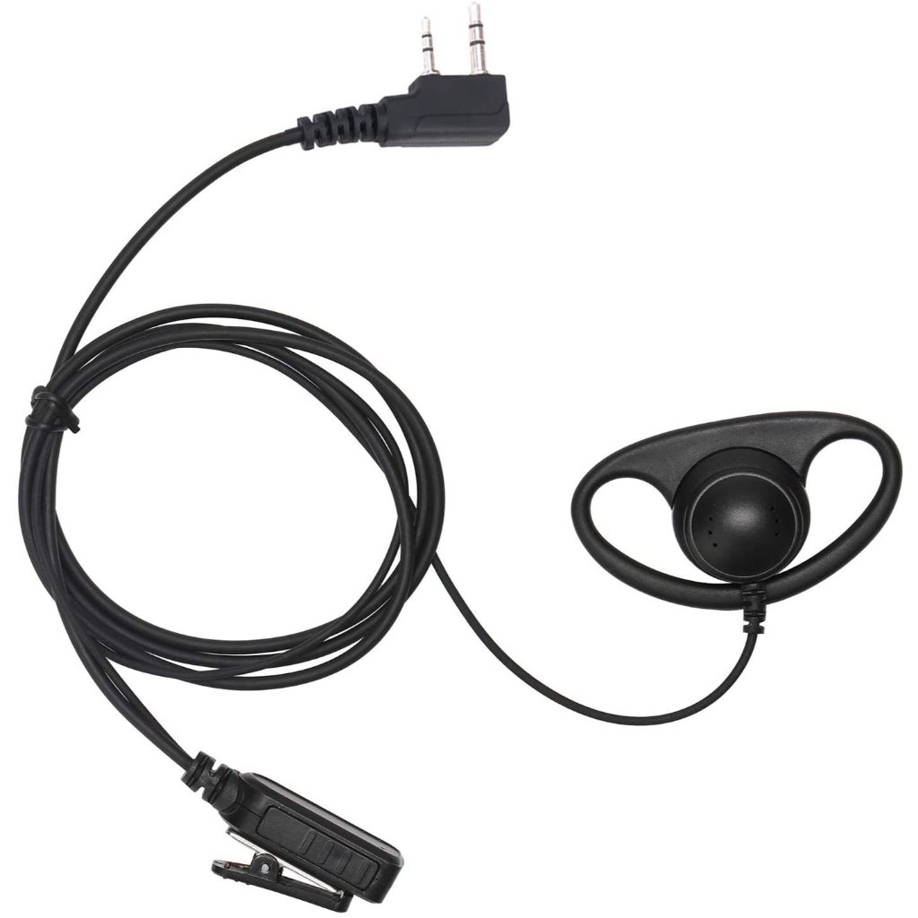 ชุดเฝ้าระวังหูฟัง เข้ากันได้กับ BaoFeng, BTECH, Kenwood Walkie Talkie พร้อมอุปกรณ์เสริมชุดหูฟัง PTT 