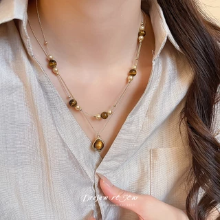 สร้อยคอมีจี้มัลติสไตล์ดอกไม้และหัวใจ ในทอง/โทนเงิน เครื่องประดับเรโทรสำหรับผู้หญิง