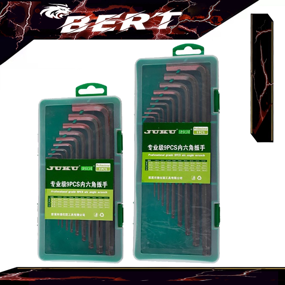 BERT🇹🇭｜ชุดประแจหกเหลี่ยม 9 ชิ้น ชุดประแจ ประแจหกเหลี่ยม ชุดกุญแจ HX - ประแจหกเหลี่ยมปลายบอลแบบมืออาชีพ