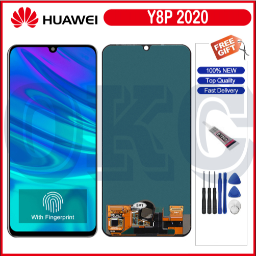 AMOLED LCD สําหรับ Huawei Y8P 2020 จอแสดงผล LCD Touch Screen Digitizer เปลี่ยน LCD