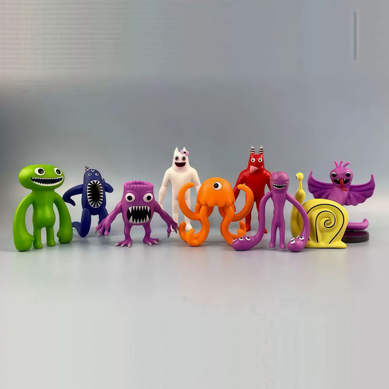 9 ชิ้น 5.5 ซม.-9 ซม.สยองขวัญเกม Garten ของ Banban รูป Banban Garden Monster ตัวเลขตุ๊กตาของเล่นเด็กคุณภาพสูงเด็กของขวัญวันเกิด