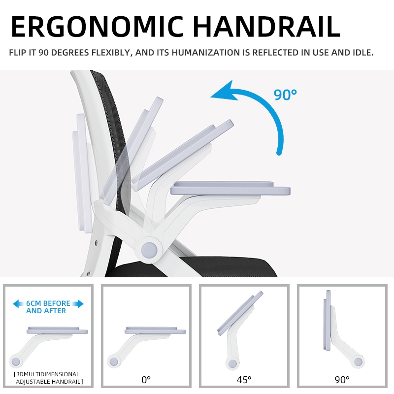เก้าอี้สำนักงาน เก้าอี้เกมส์อินทรีย์ อเนกประสงค์เก้าอี้คอมพิวเตอร์ สไตล์เรียบง่ายสมัยใหม่ เฟอร์นิเจอร์สำนักงานปรับระดับได้ ขาเหล็กคุณภาพสูงแข็งแรงทนทาน มีล้อหมุนได้ แขนเก้าอี้พับได้ เบาะนุ่ม รองหลังยางยืด นั่งยาวไม่เมื่อยล้า - รูปที่ 5