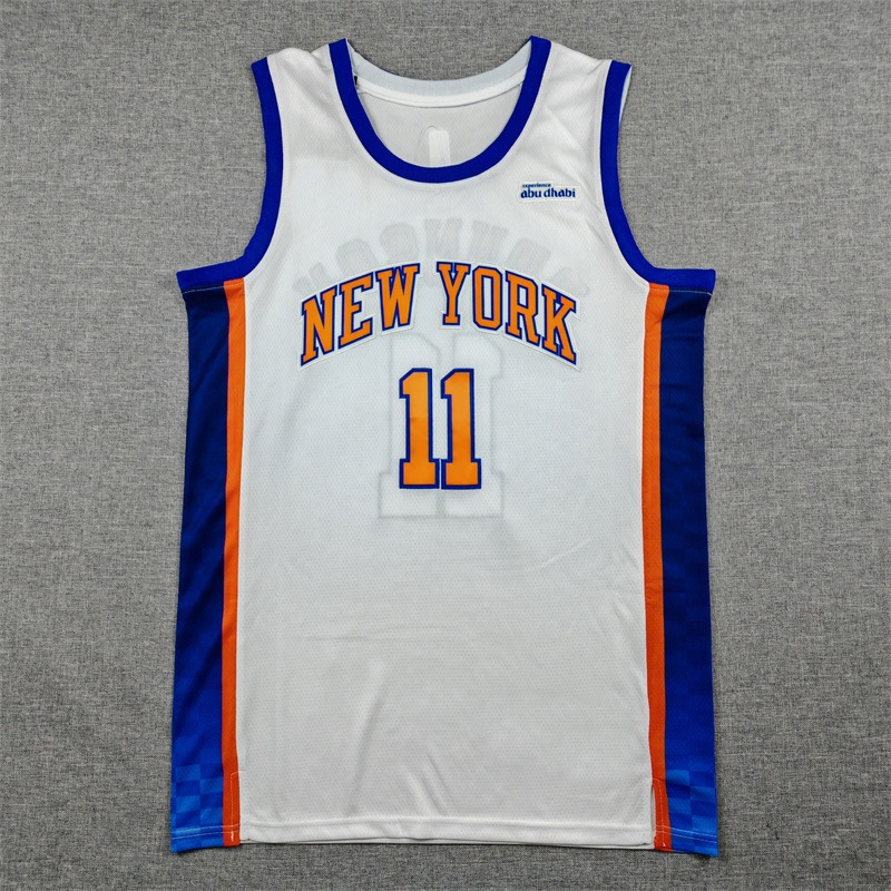 Mens New York Knicks Jalen Brunson 11 White Jersey 2026 Statement Edition เสื้อบาสเก็ตบอลกีฬา