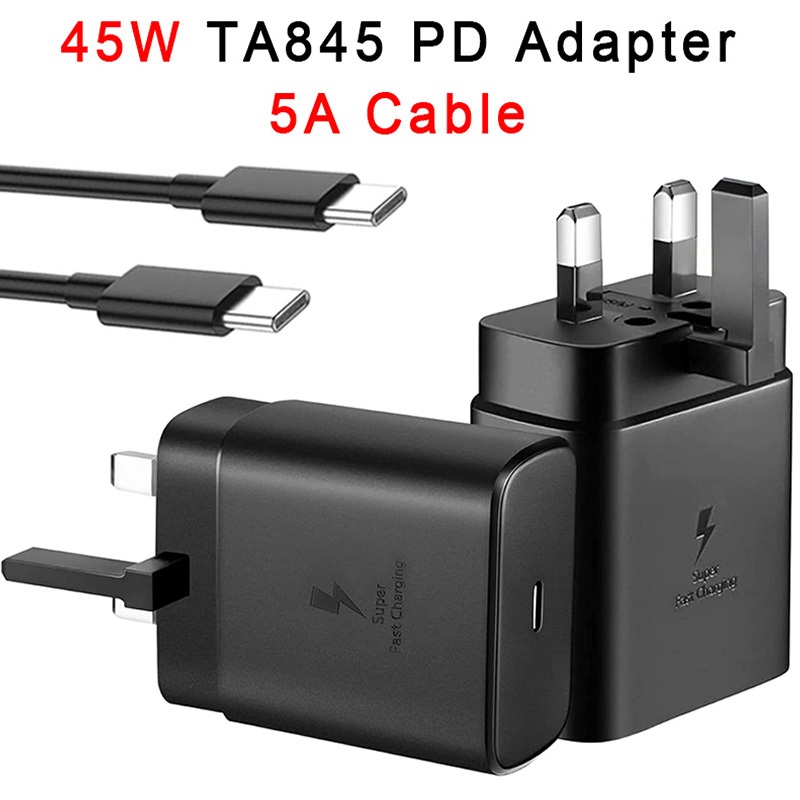 Samsung 45W Super Fast Charger อะแดปเตอร์ 5A ประเภท C สําหรับ Galaxy Z พับ 6 5 S25 S24 S23 Plus Ultr