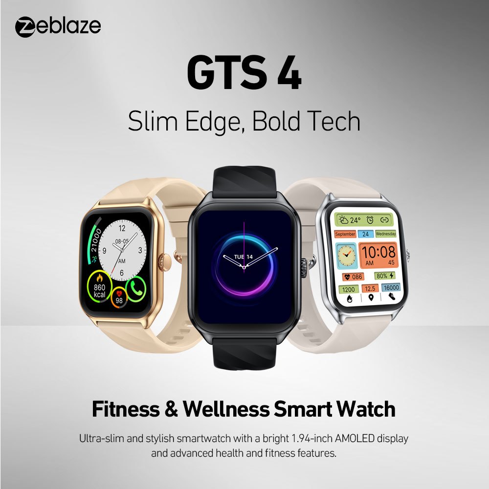 ใหม่ Zeblaze GTS 4 Voice Calling สมาร์ทวอท์ช 1.94 HD AMOLED จอแสดงผล 100 + โหมดกีฬาฟิตเนสติดตาม SmartWatch สําหรับผู้ชายผู้หญิง