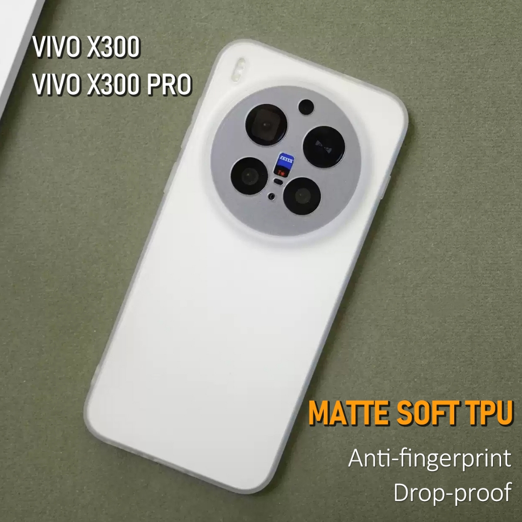 สําหรับ Vivo X300s / X300 Ultra / X300 / X300 Pro ปลอก Matte Soft TPU เคสโทรศัพท์ฝาครอบ