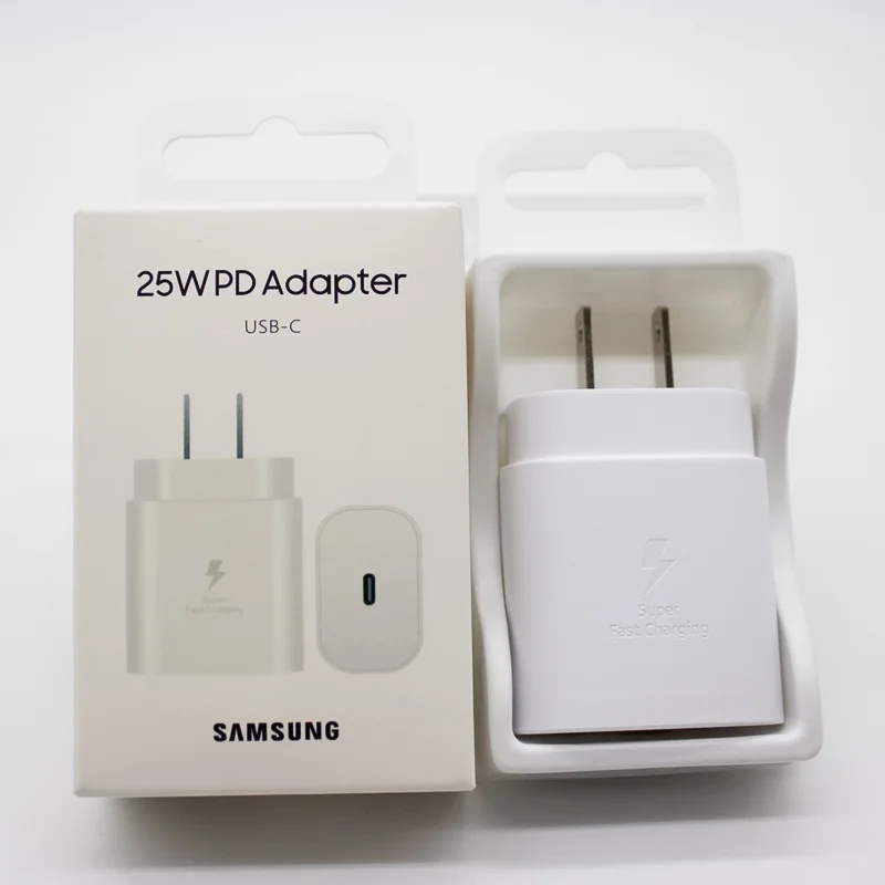 Samsung 25W US Plug Travel PD Adapter Charger Cargador สําหรับ Galaxy Z Flip 7 6 5 4 S25 S24 S23 Plu