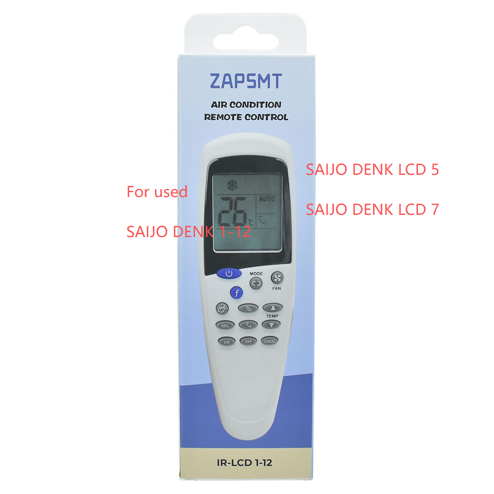 For replace SAIJO DENK IR-LCD 1-12 Air Conditioner remote control Replace Saijo Denki LCD5-7 Air Con