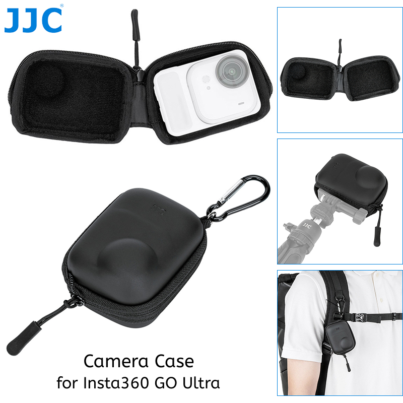 JJC HSCC-GU กระเป๋ากล้องสําหรับ Insta360 GO Ultra กล้อง, EVA Hard Shell กล้องแบบพกพาขนาดกะทัดรัดป้อง