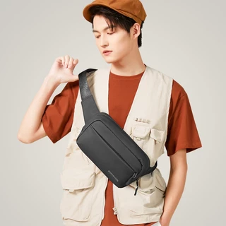 BOSTANTEN Men's Waist Bag กระเป๋าคาดเอวผู้ชาย กันน้ำ ความจุใหญ่ ใช้งานสะดวก เหมาะสำหรับทุกกิจกรรม