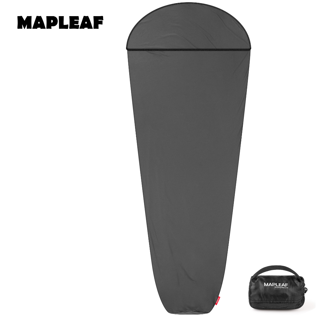 MAPLEAF ถุงนอน Mummy น้ําหนักเบาแบบพกพา Sleeping Sack Outdoor Travel Hiking Camping ถุงนอน Liner