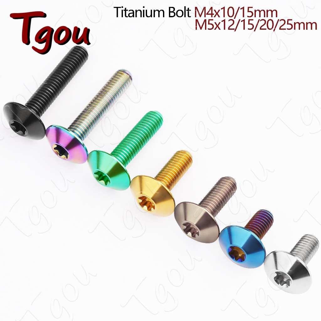 Tgou Titanium Bolt M4/M5x10 12 15 20 25 มม.ปุ่ม Torx Head Bolt สําหรับรถจักรยานยนต์สกรู
