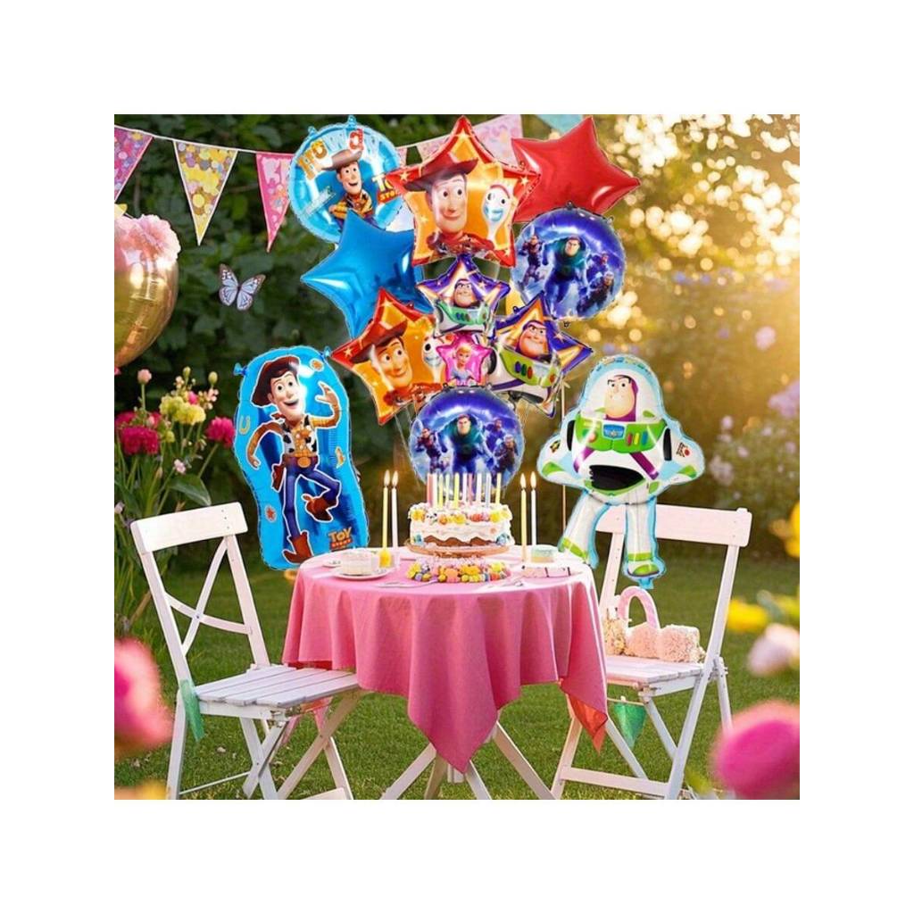 ชุดลูกโป่ง Buzz & Woody Themed – เหมาะสําหรับงานปาร์ตี้วันเกิด สําเนียงงานแต่งงานและฉลองธีมกลางแจ้ง
