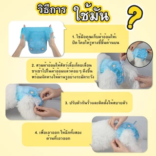 ผ้าอ้อมสําเร็จรูปแบบดูดซับ Dono สําหรับสุนัขขนาดเล็ก Cats Secure Leak Proof Fit for Females & Males ผ้าอ้อม