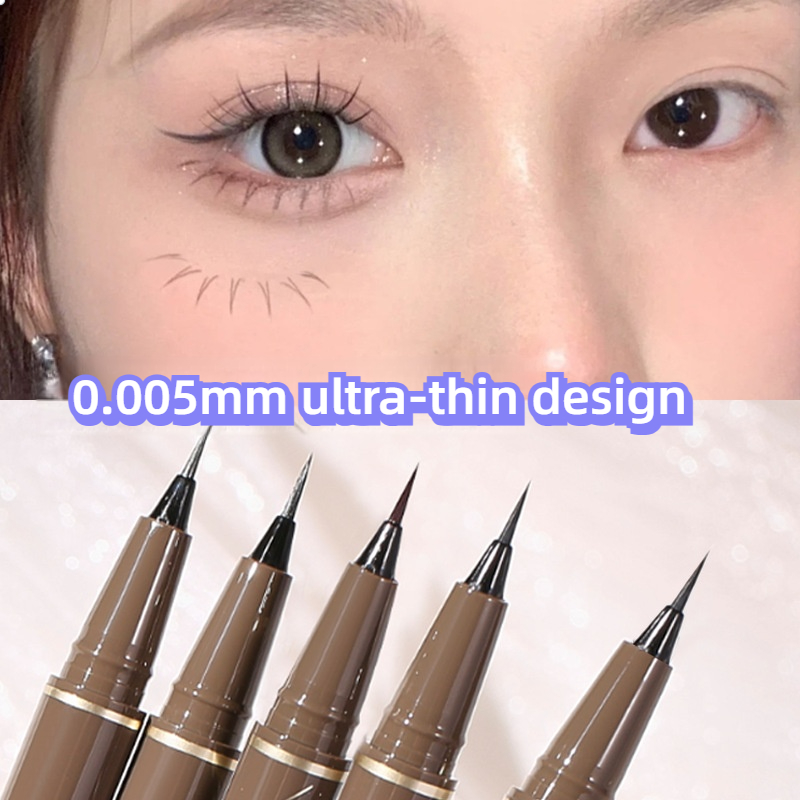 อายไลเนอร์ลิควิดเนื้อนุ่มพิเศษ ไม่เลอะ ติดทนนาน กันน้ำ กันเหงื่อ สีน้ำตาล เหมาะสำหรับผู้เริ่มต้น