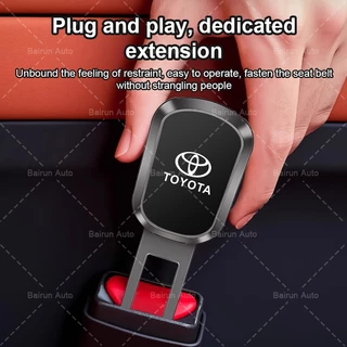 1/2pcs รถเข็มขัดนิรภัยล็อคหัวเข็มขัดรถที่นั่งประกันเข็มขัด Extender สําหรับ Toyota Corolla Yaris Aygo Prius RAV4 Camry Auris