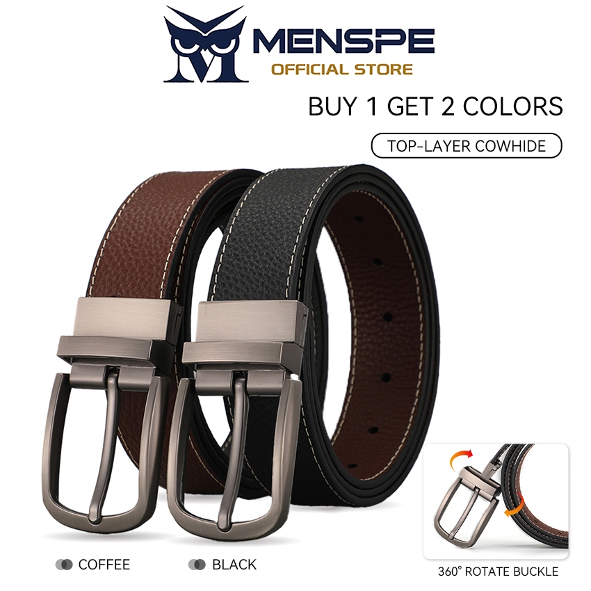 MENSPE เข็มขัดแฟชั่นผู้ชาย หัวเข็มขัดแบบเข็ม 120 ซม. หนังวัวชั้นบนสุดแบบนุ่ม ทนทาน เหมาะสำหรับธุรกิจและการพักผ่อน เข็มขัดกางเกงยีนส์สำหรับวัยรุ่น