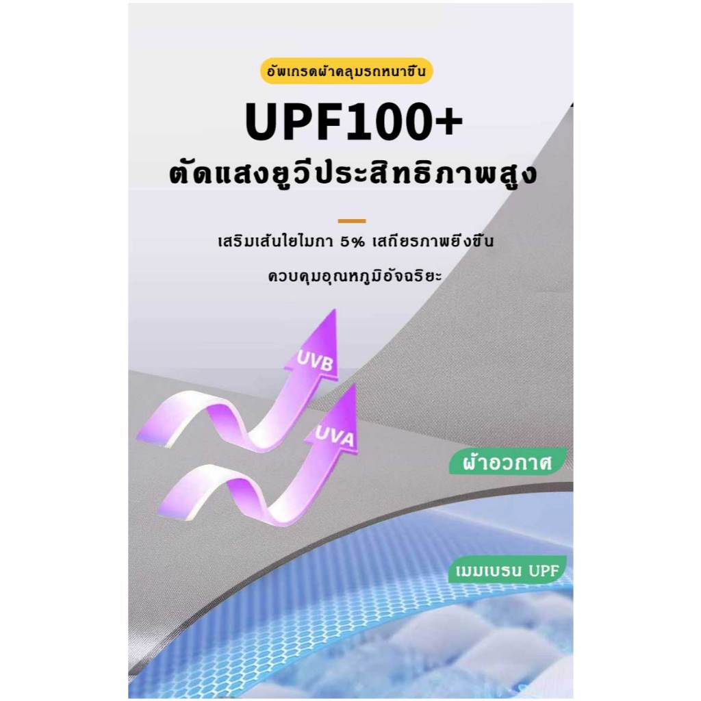 【COD】ผ้าคลุมรถยนต์ ผ้าคลุมรถยนต์กันแดด รังสี UV กันน้ำ100% สำหรับรถเก๋ง/SUV ผ้าคลุมรถครึ่งคัน ผ้าคลุมรถรุ่นใหม่ - รูปที่ 3