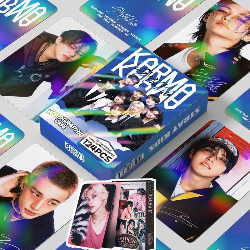 STRAYKIDS 124 ชิ้นอัลบั้มใหม่ Stray Kids KARMA Photocard LOMO ชุดการ์ด