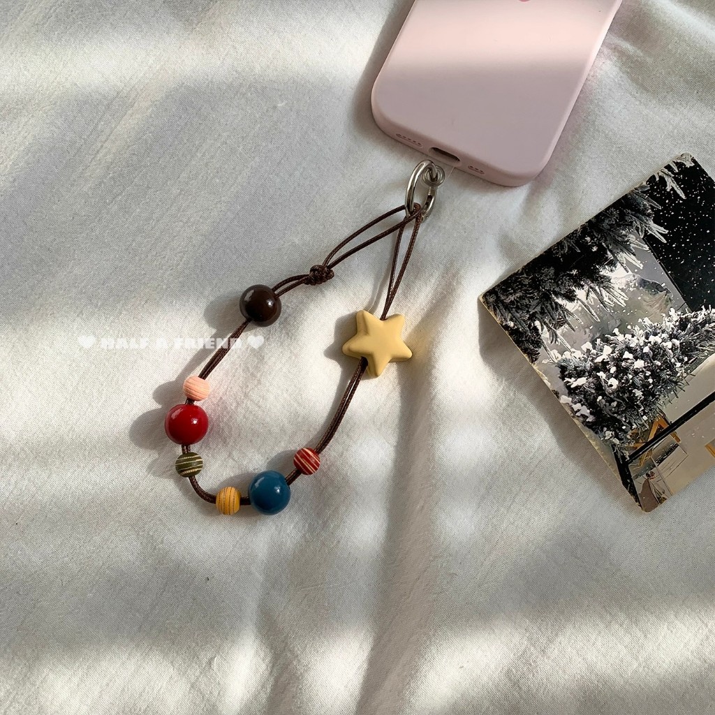 ดันดอกไม้ตาข่ายลูกปัดเชือกเส้นเล็กโทรศัพท์เสน่ห์สายรัดจี้สร้อยข้อมือสําหรับ ไอโฟน แอร์พอด อุปกรณ์เสริมกระเป๋าผู้หญิงสาวแขวนสายไฟ - รูปที่ 5