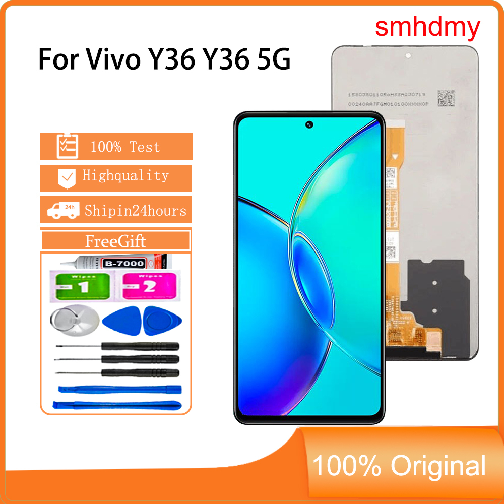 Smhdmy Ori สําหรับ Vivo Y36 Y36 5G จอแสดงผล LCD เปลี่ยนหน้าจอสัมผัส