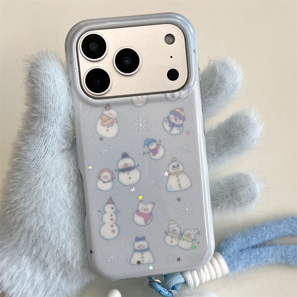 สําหรับIphone Case 17 Pro Max 16 Pro Max 15 Pro Max 14 Pro Max Snowmanเคสโทรศัพท์