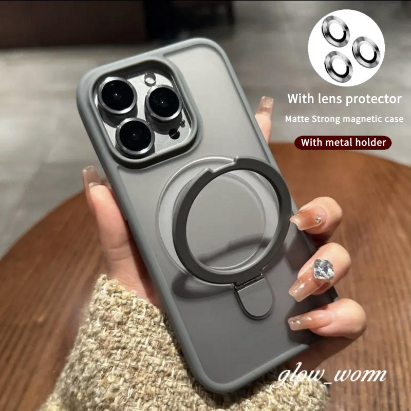 Strong Magnetic การป้องกันกล้องเคสโทรศัพท์สําหรับ iPhone 17 16 15 14 13 12 11 Plus Pro Max Air