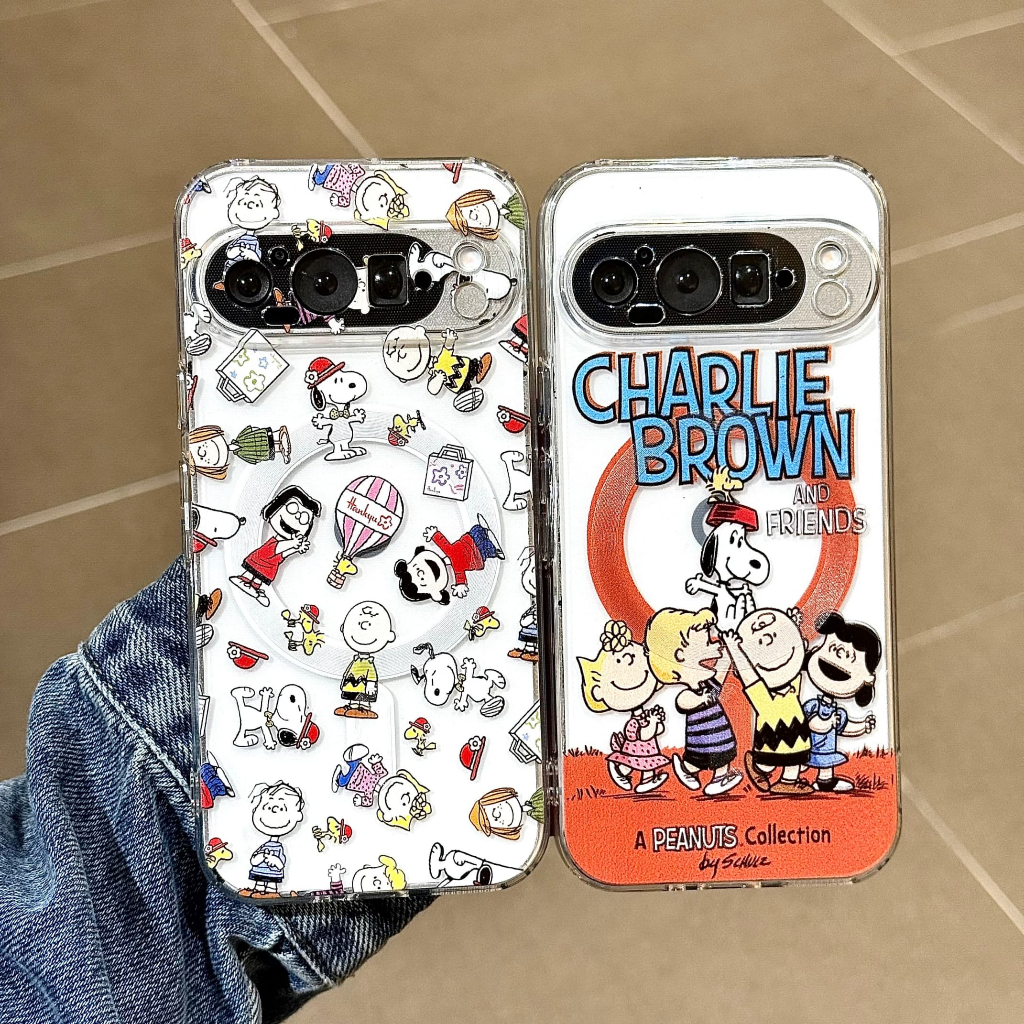 การ์ตูน Snoopy เคสโทรศัพท์กันกระแทกแม่เหล็ก Google Pixel9 9pro 9proxl Pixel10 10pro 10proxl