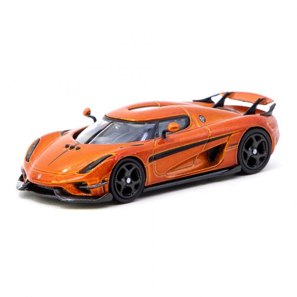Tarmac Works T64G-TL017-OR 1/64 Koenigsegg Regera สีส้มเมทัลลิคสีดําลายDiecast Scaleรถ