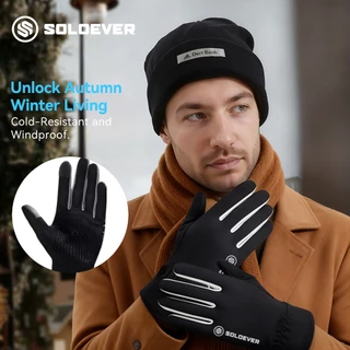 【TH Delivery】SOLOEVER ถุงมือขี่รถจักรยานยนต์ ขี่จักรยานเสือภูเขา ออฟโร้ด รถจักร ผู้ชายและผู้หญิง กันน้ํา และป้องกันการตก ถุงมือแข่งรถ