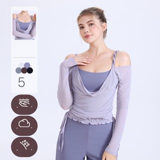 ผ้ากอซบางสำหรับผู้หญิง ชุดชั้นในสายรัดอกมีแผ่นรองบราในตัว ออ…