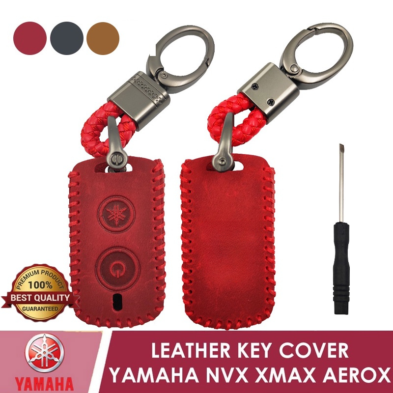 [ใหม่] เคสกุญแจรีโมตรถยนต์ แบบหนัง สําหรับ Yamaha NVX155 QBIX AEROX JAUNS XMAX NVX NMAX Y16ZR AEROX155 XMAX300 Sniper 2021 2022