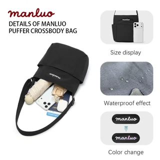 MANLUO Daily Pocket กระเป๋าสะพายข้าง โลโก้เปลี่ยนสี กันน้ำ ดีไซน์มินิมอล Unisex พร้อมส่งในไทย