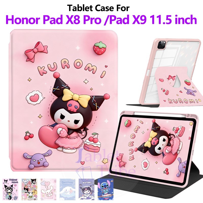 สําหรับ Honor Pad X8 Pro PadX9 11.5 2023 ELN-W09 อะคริลิค 360° หมุนยืนป้องกันกรณีสําหรับ honor pad x