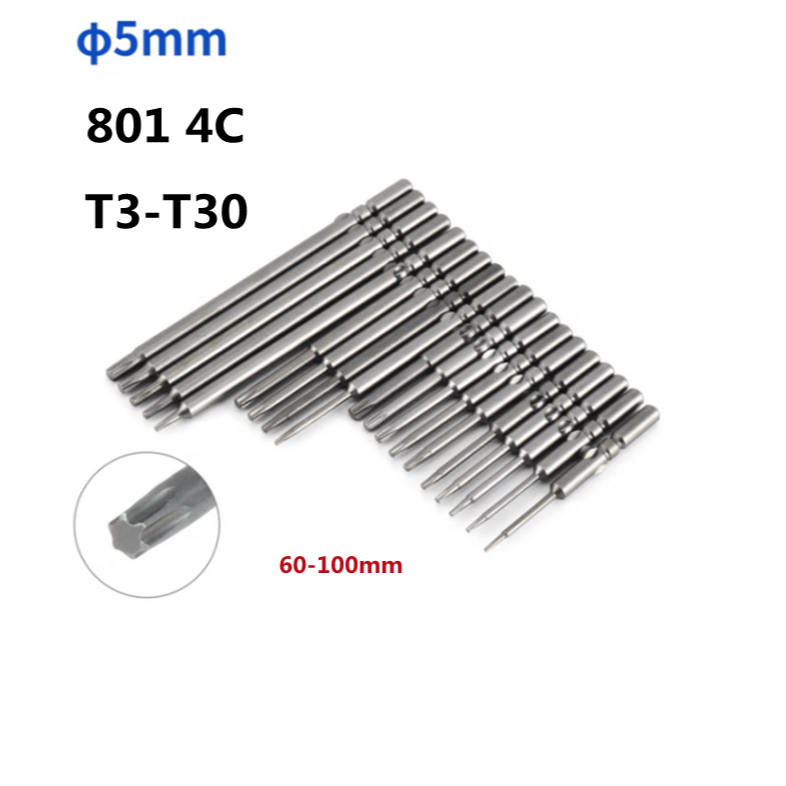 4C 801 ไขควงไฟฟ้า Dedicated Torx Bit/Solid Torx Electric Bit T5-T30