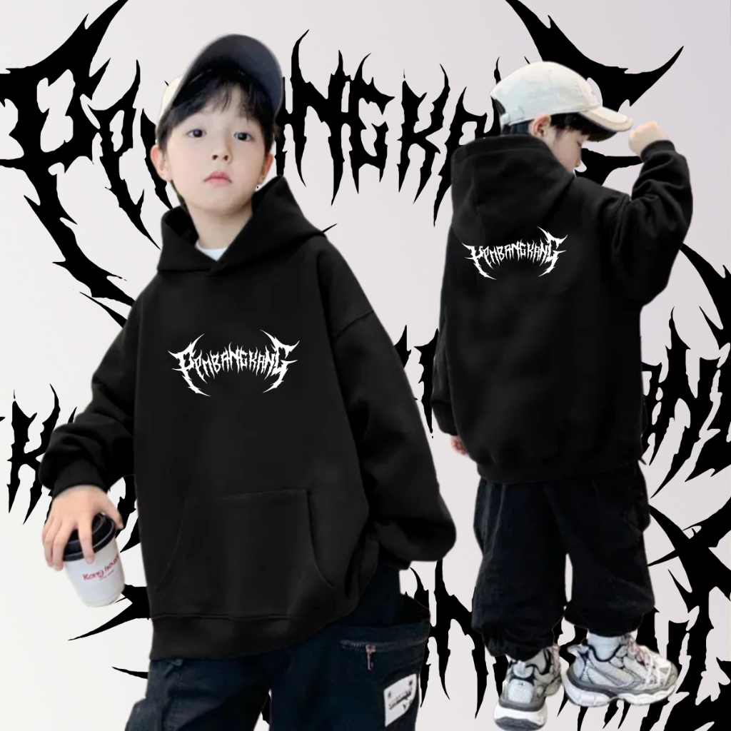 เสื้อฮู้ด เสื้อกันหนาวดิสโตร โลหะเด็กชายอายุ Kids Hoodie  Cotton 100% ไม่หดตัวหรือยับ