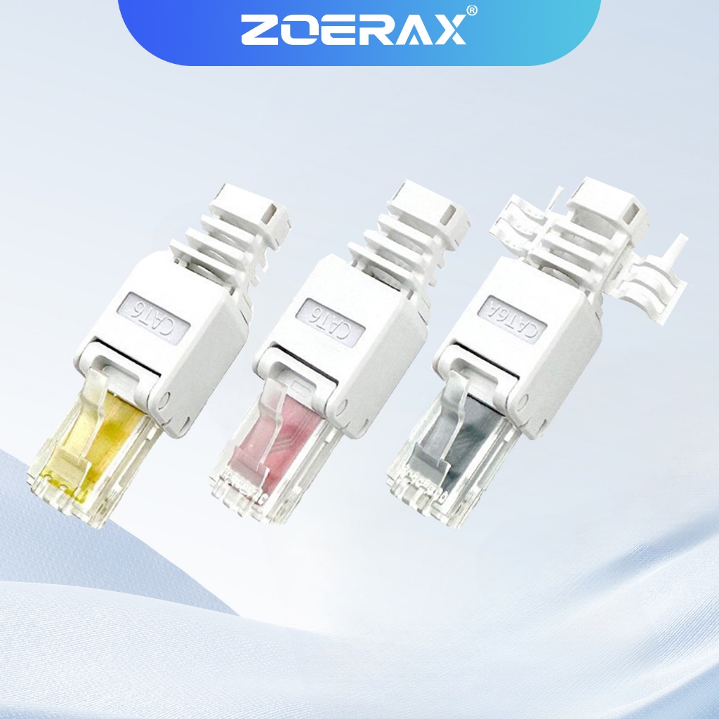 Zoerax ตัวเชื่อมต่อ RJ45 1 ชิ้น สําหรับ UTP CAT6A CAT6 CAT5E RJ 45 สําหรับ 23awg-26awg