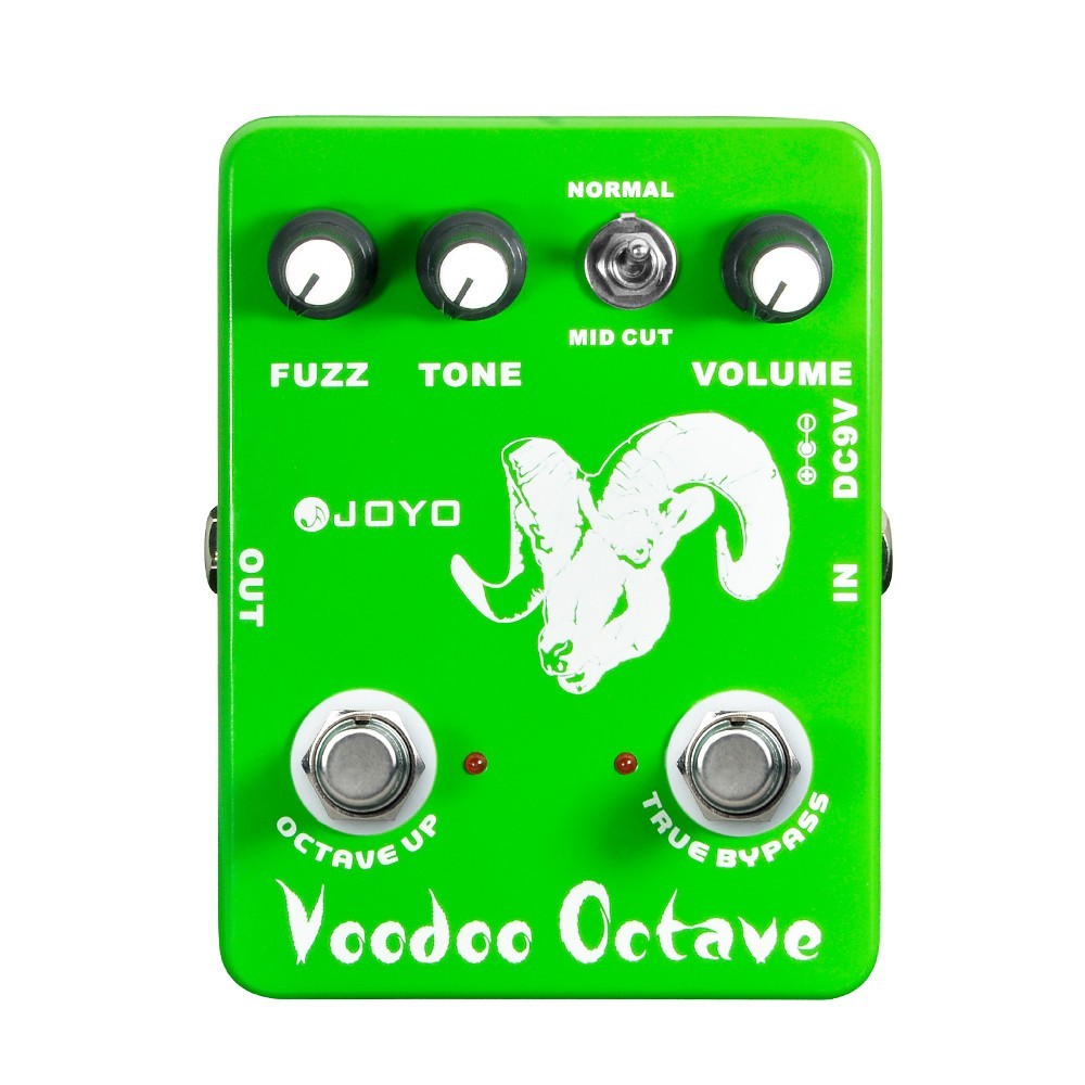 JOYO JF-12 Voodoo Octave Pedal สําหรับกีตาร์ไฟฟ้าเพิ่ม Fuzz บางพร้อมสวิตช์ตัดกลางคุณสมบัติ Distortio