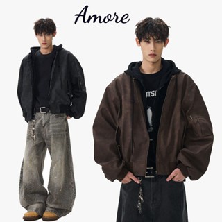 แจ็คเก็ตสไตล์อเมริกันย้อนยุค แบบสองชั้น ทำจากผ้าเที่ยวบิน ทร…