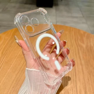 เหมาะสําหรับ iPhone 16 17 Pro Max 14, 13, 11, 12, 15 Pro Max Plus 17air เคสโทรศัพท์โปร่งใสกันกระแทก