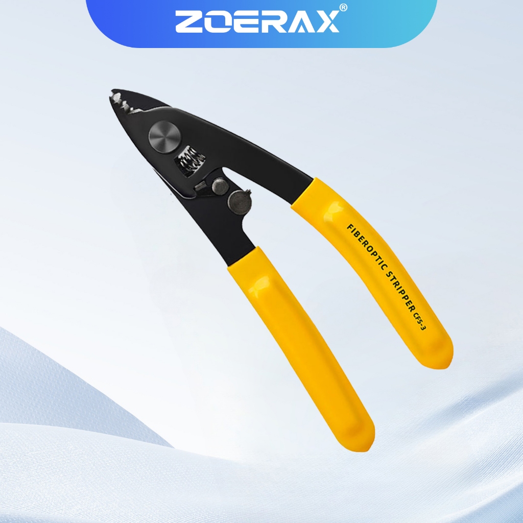 Zoerax CFS-3 Series สามรู Precision Fiber Stripper คีมที่มีประสิทธิภาพไฟเบอร์ออปติกเครื่องมือสําหรับ FTTH คีมบํารุงรักษา