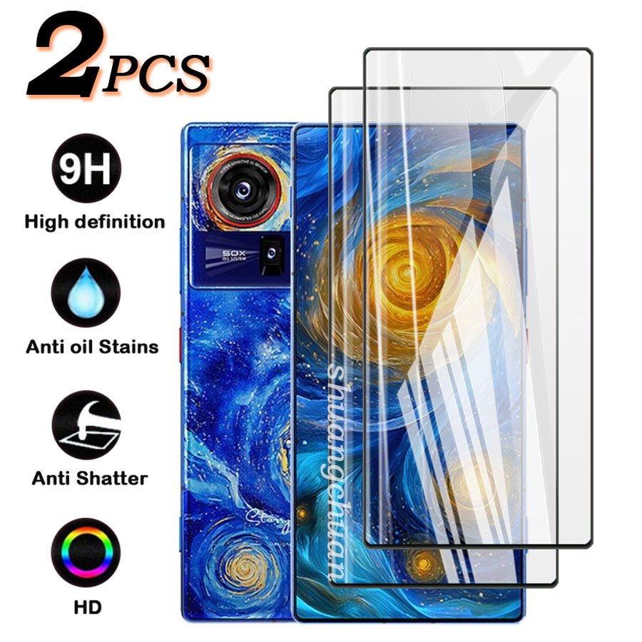 2PCS สําหรับ ZTE nubia Z80 Ultra ฟิล์มกระจกนิรภัย ZTE nubia Neo 3 ฟิล์มกันรอยหน้าจอใบมีด V80 Design 