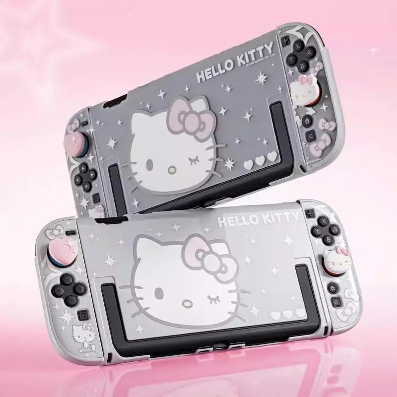 Original Switch2 เคสป้องกัน Hello Kitty การ์ตูนรูปแบบที่กําหนดเองน่ารัก Ns2 เคสป้องกัน Anti Drop กระเป๋าอะนิเมะ Periphe