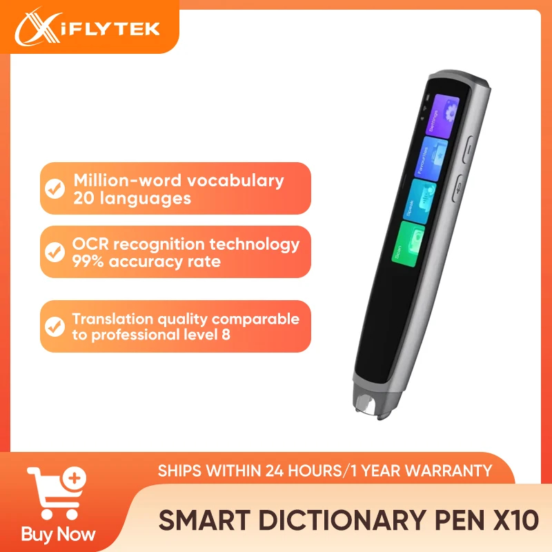 IFlytek X10 Smart Dictionary Pen Voice Scan Translator Pen Real Time Language Translator มัลติฟังก์ช